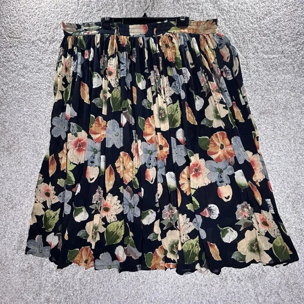 Vintage Phool Maxi Skirt Floral Size Medium Multicolor‎ Colorful